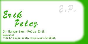 erik pelcz business card